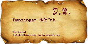 Danzinger Márk névjegykártya